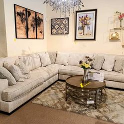 Ashley/ Oversized Sectional,seccional//we Have A Lot Of Bedroom Set,mattress,Bunk Bed,daybed,Dining Room Set, Rug,TV Stand,coffee Set,sofa,loveseat,