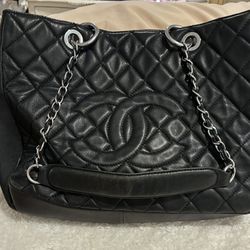 Chanel Black Quilted Caviar Tote