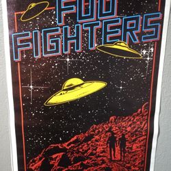 Foo Fighters Canvas Poster UFO Aliens Exist Tour Room Aesthetic Rock Emo Gift...