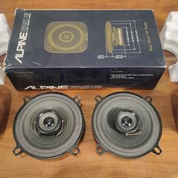 NEW Vintage Alpine 5 1/4" Coaxial Speakers
