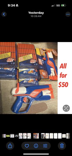 Nurf  2 Toys & 6 packs of refills $50 firm  pick up east Palmdale 