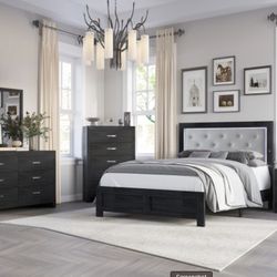 4 Pc Queen Bedroom Set 100 Day Payment Option
