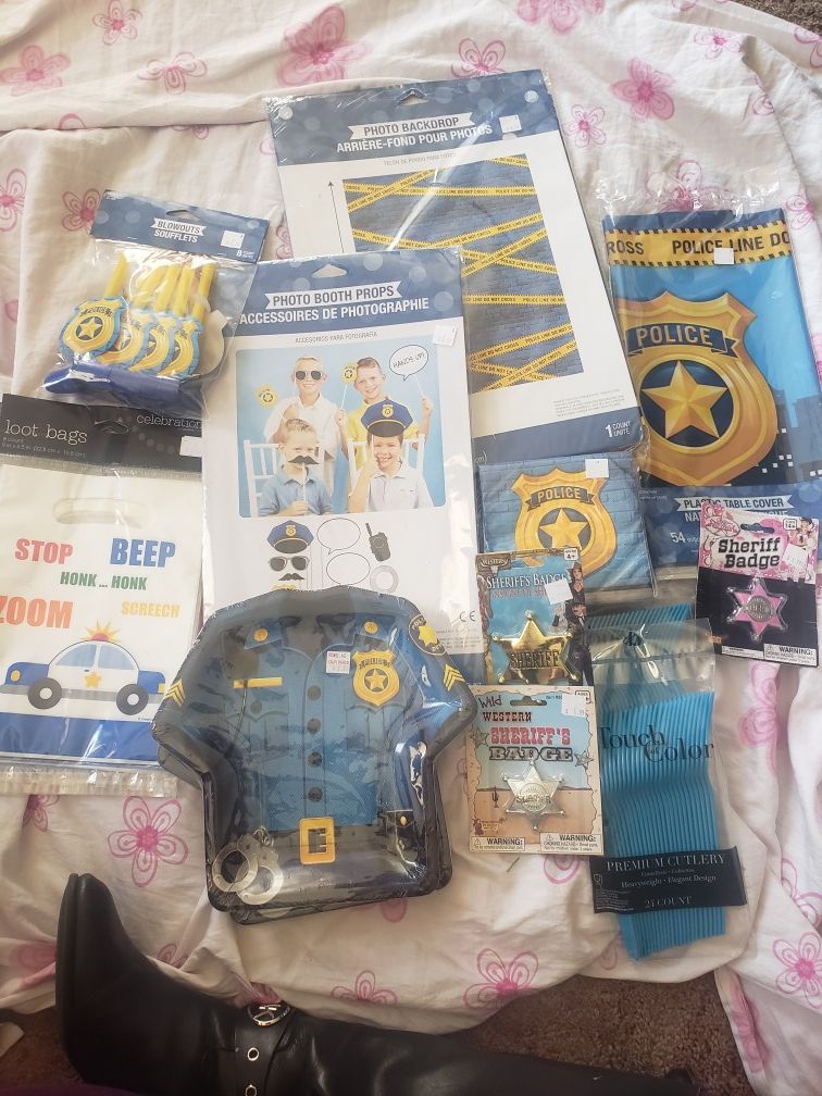 Police line birthday set