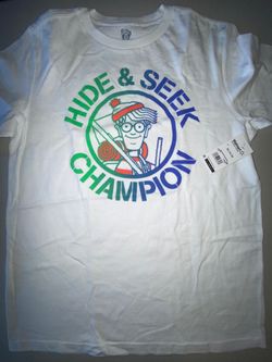 Where's Waldo Boys Hide & Seek Champion T-Shirt Shirt XL (14/16) 18”PTP