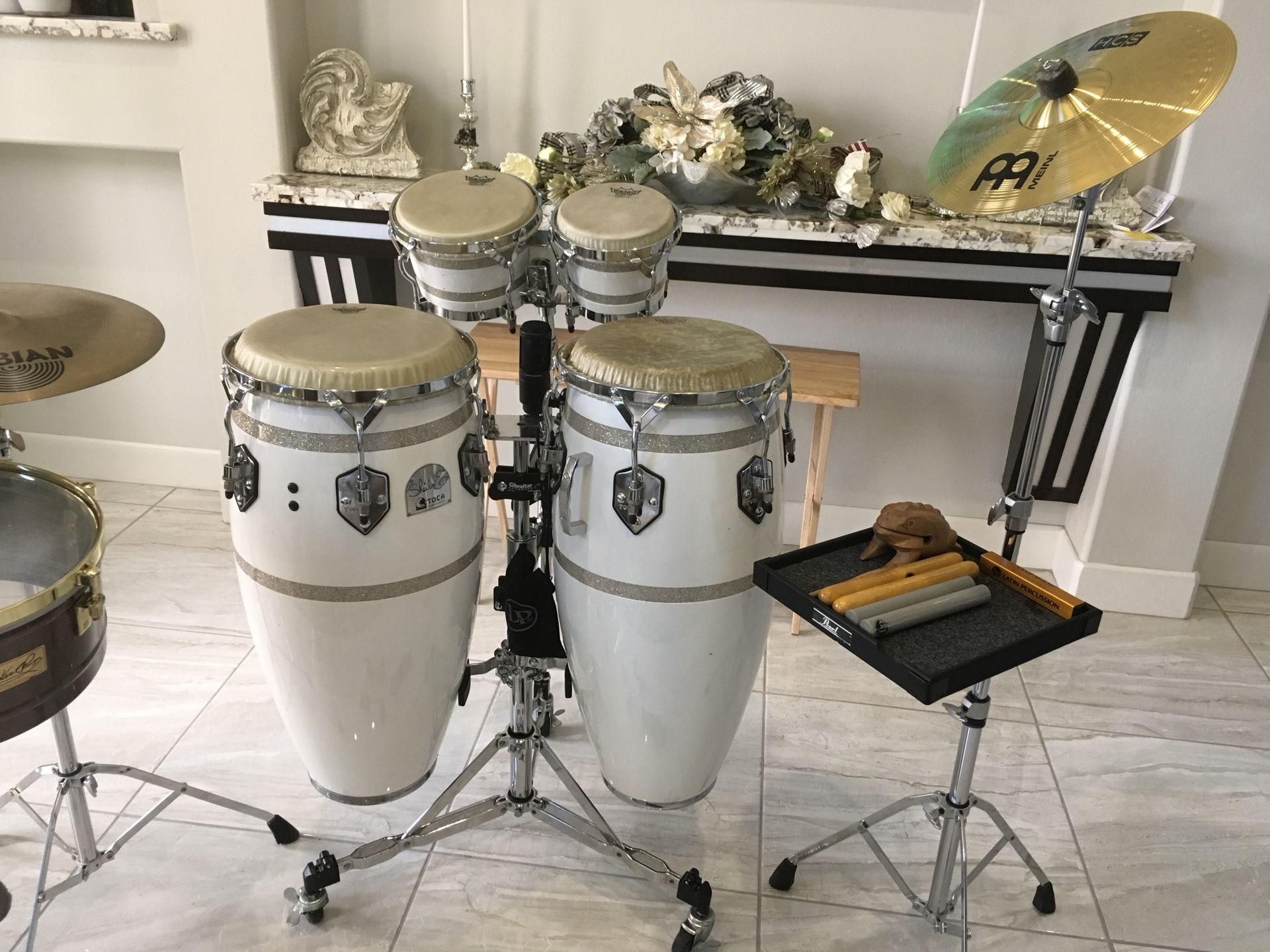 Toca Sheila E. Custom Series Congas and bongos.