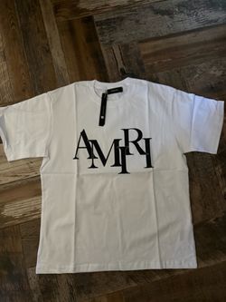 AMIRI White Logo Graphic T-Shirt
