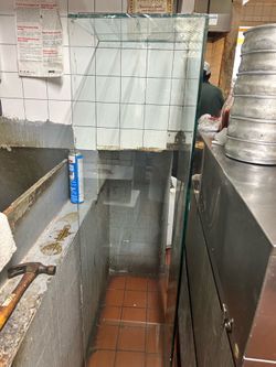 Tempered glass sneeze guard