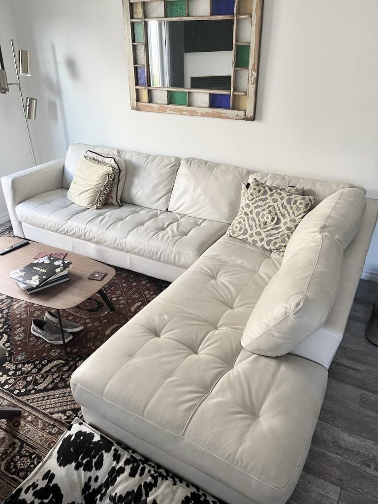 White/Cream Sectional Couch 