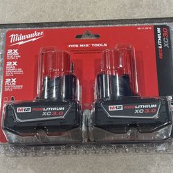New M12 Milwaukee Xc3.0 Battery Pack
