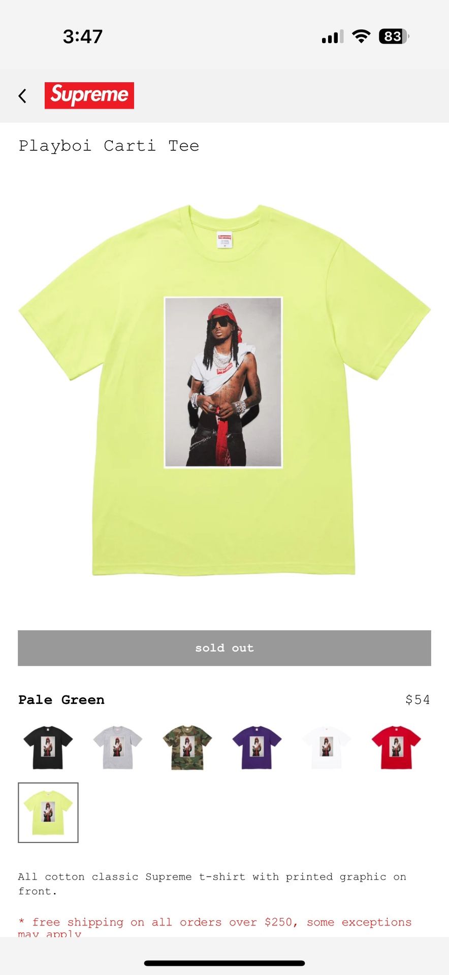 Playboicarti Supreme T-shirt