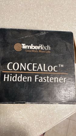 Timber tech hidden fasteners