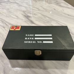 Vintage 1964 GI JOE Foot Locker 12" Action Soldier Wooden Storage Box with Tray