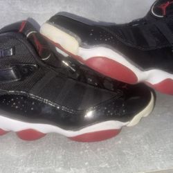 Nike Air Jordan 6 Rings Bred Black & Red Men's Size 9.5 Shoes NBA