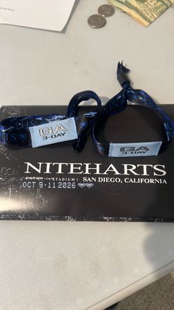 NITEHARTS 2026 2 (3 day wristbands ) 400 ea