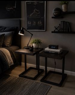 Industrial Modern Side Tables / Nightstands - Set of 2