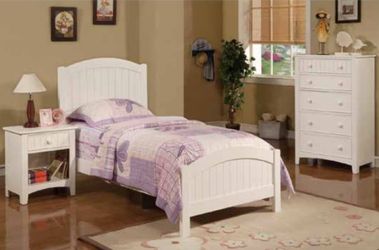 Twin bed frame and mattress