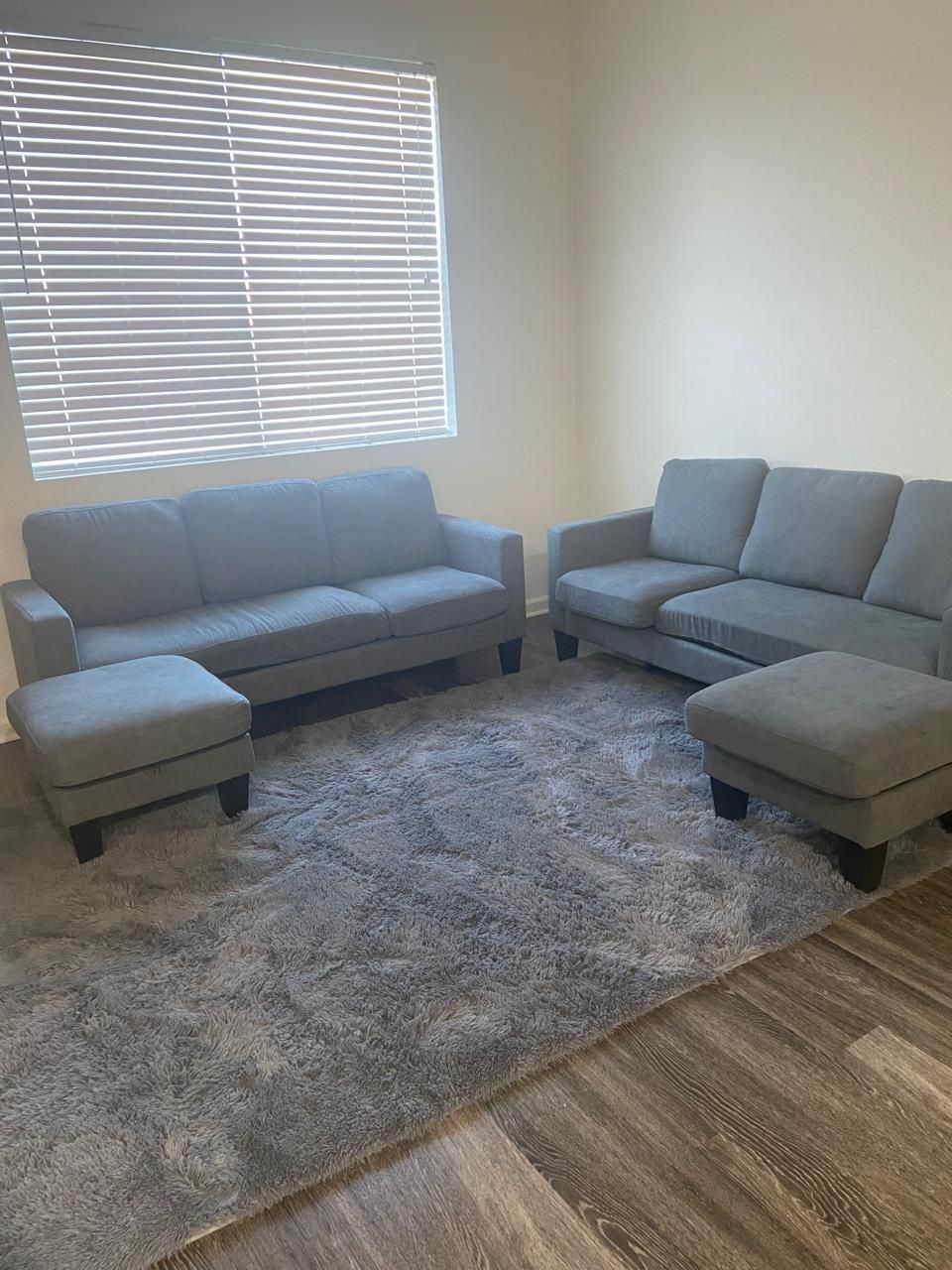 🛋️ 2-Piece Sectional Sofa Set – Great Condition – Dark Gray – $270