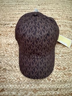 New MICHAEL KORS MK LOGO Adjustable Baseball Cap Brown Hat