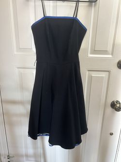 Black Dress With Blue Edging Size S