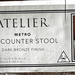 ATELIER METRO 24" COUNTER STOOL DARK BRONZE FINISH