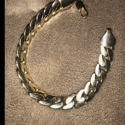 1 Left! Cuban Bracelet 14k Gold Plated 