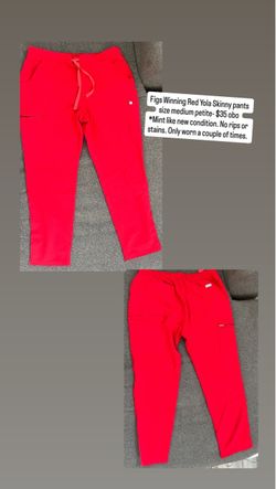 FIGS red scrub pants
