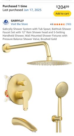 New-Gabrylly Gold 5-Setting Handheld Spray Combo Pressure Shower Fixtures-$23 Each or Best Offer