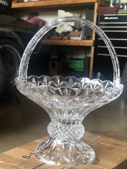Glass basket antique dinner table present
