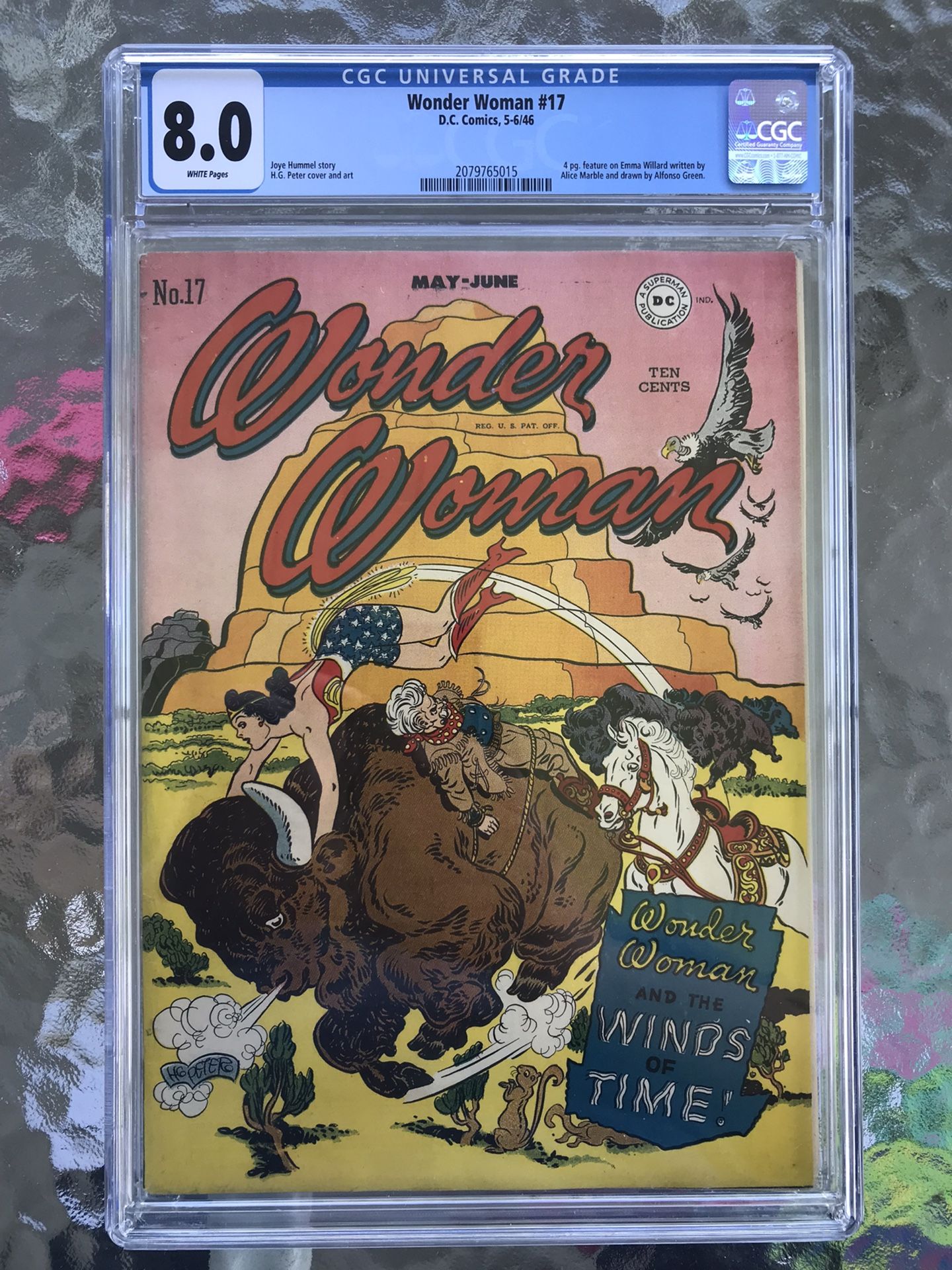 Wonder Woman #17 (1946) CGC 8.0 — White Pgs; Emma Willard Feature; H.G. Peter