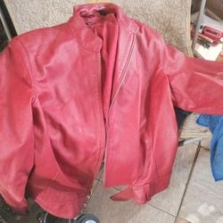 Red Leather Jacket 