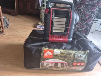 Ozark trail tent never used and Mr buddy gas heater never used