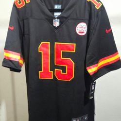 New Patrick Mahomes #15 Kansas City Chiefs Black Rivalries Jersey Size M