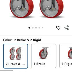 Set Of 4 Caster Wheels 2 With Locks 1000ibs+ Rated 60 Firm
