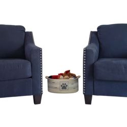 Pair Of Midnight Blue Armchairs 