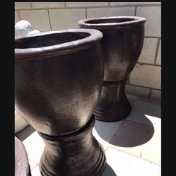 New Flower Pots Made Out Of Cement Perfect Gift 
