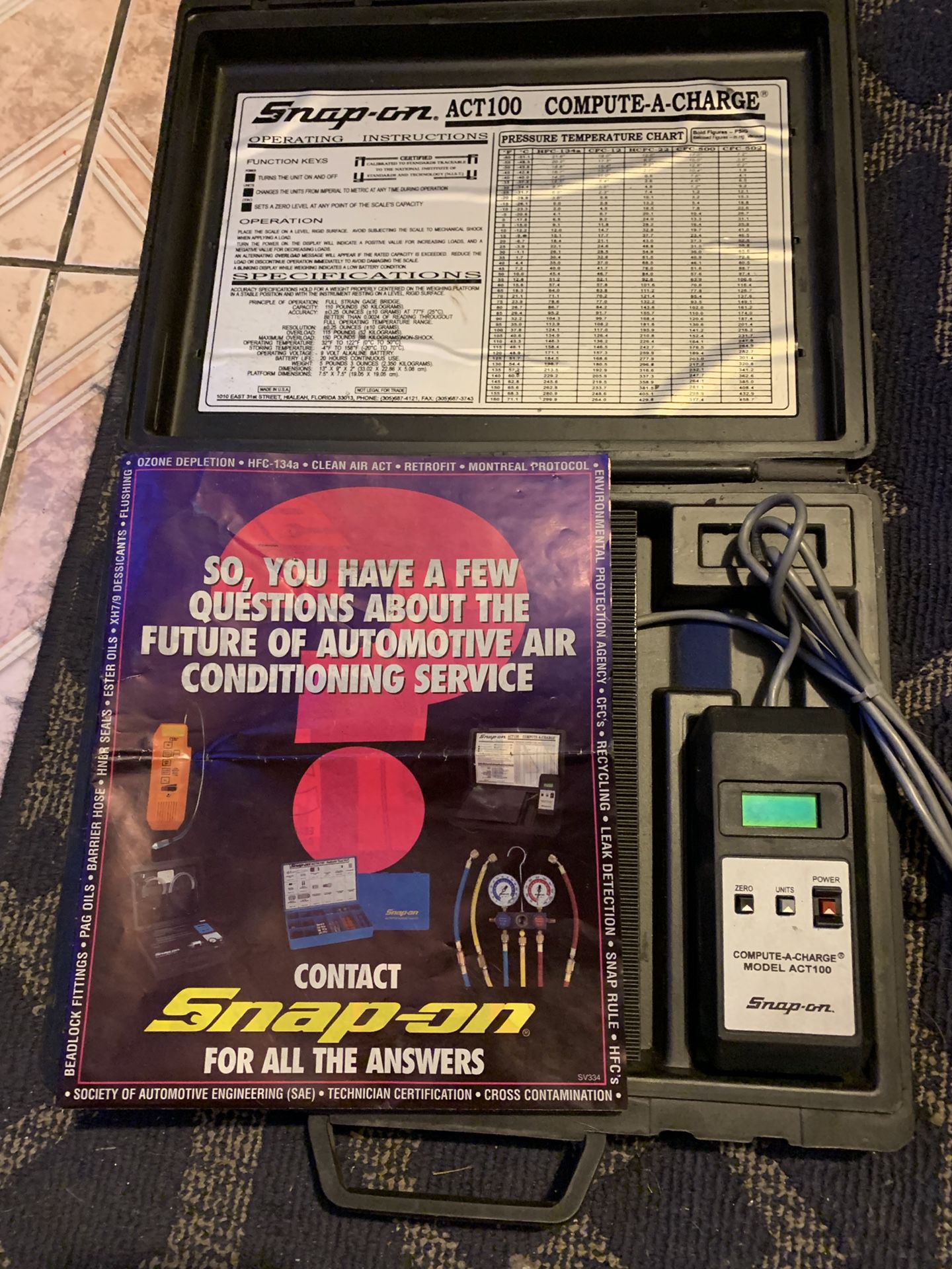 Snap on freon scale
