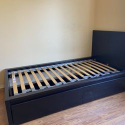 Twin Bed frame With Drawers