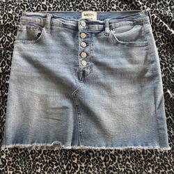 Kensie blue Jean button fly Skirt
