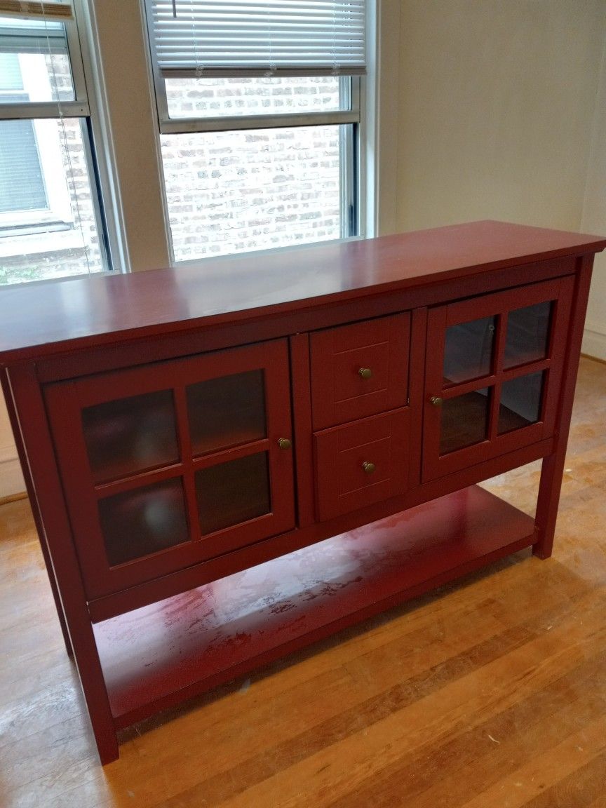 Burgundy Cabinet Furniture 53x16 High 35