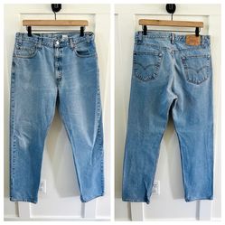 Levi’s 505 100% Cotton High Rise Blue Jeans Size 36x32
