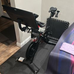 Peloton Bike + Weights + Mat + Shoes