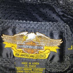 Harley Davidson Perforated Ginuine Leather Motorcycle Jacket