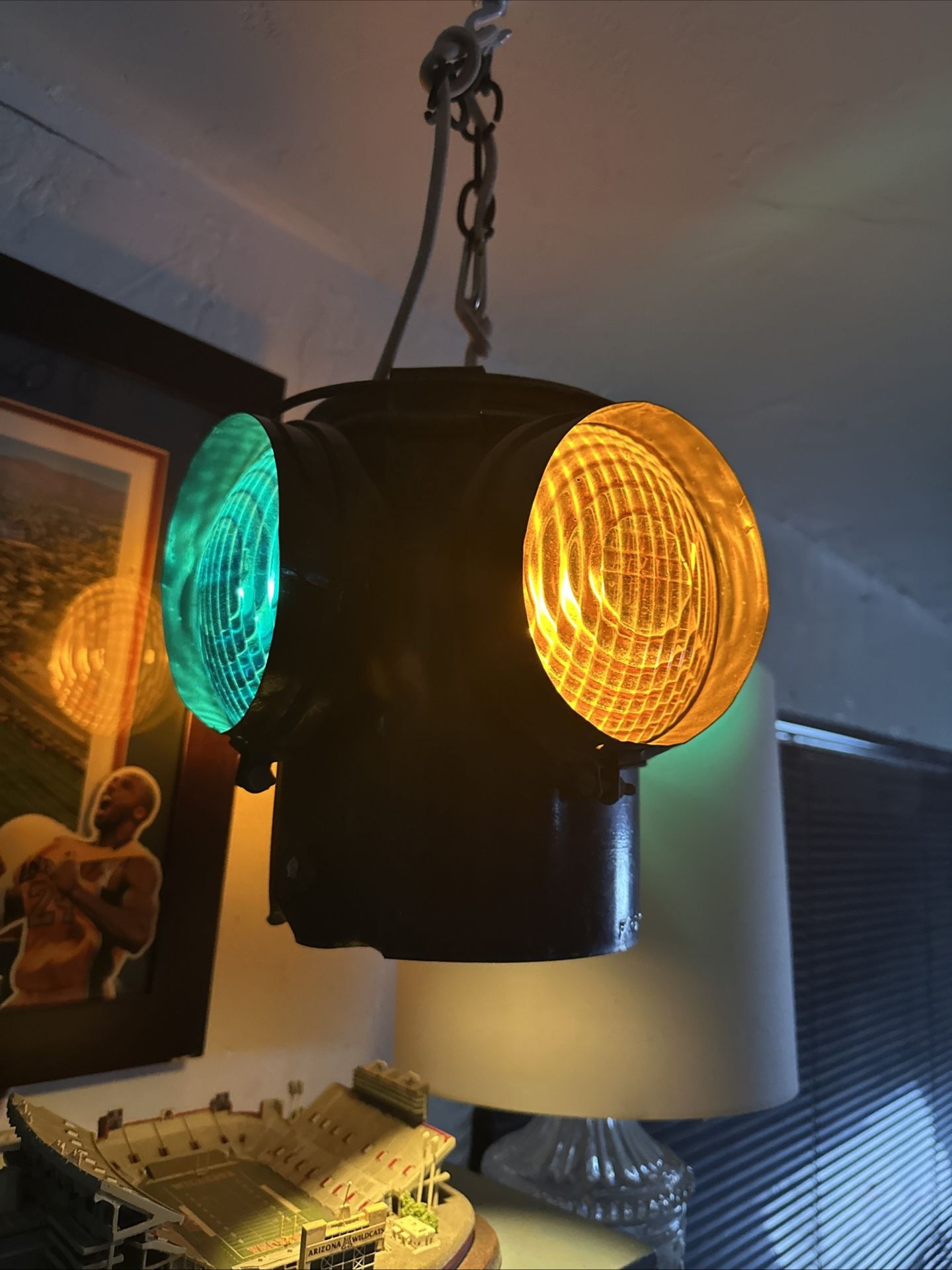 Handlan St Louis USA 4 Way Railroad Dressel Signal Lantern Vtg