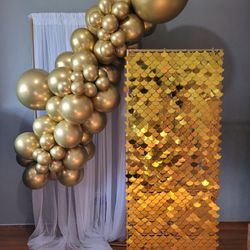 6ft Gold Grab And Gold Balloon Garland 