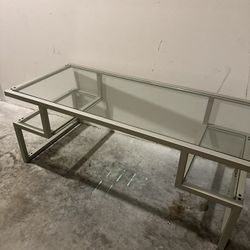 Abstract Glass Coffee Table 