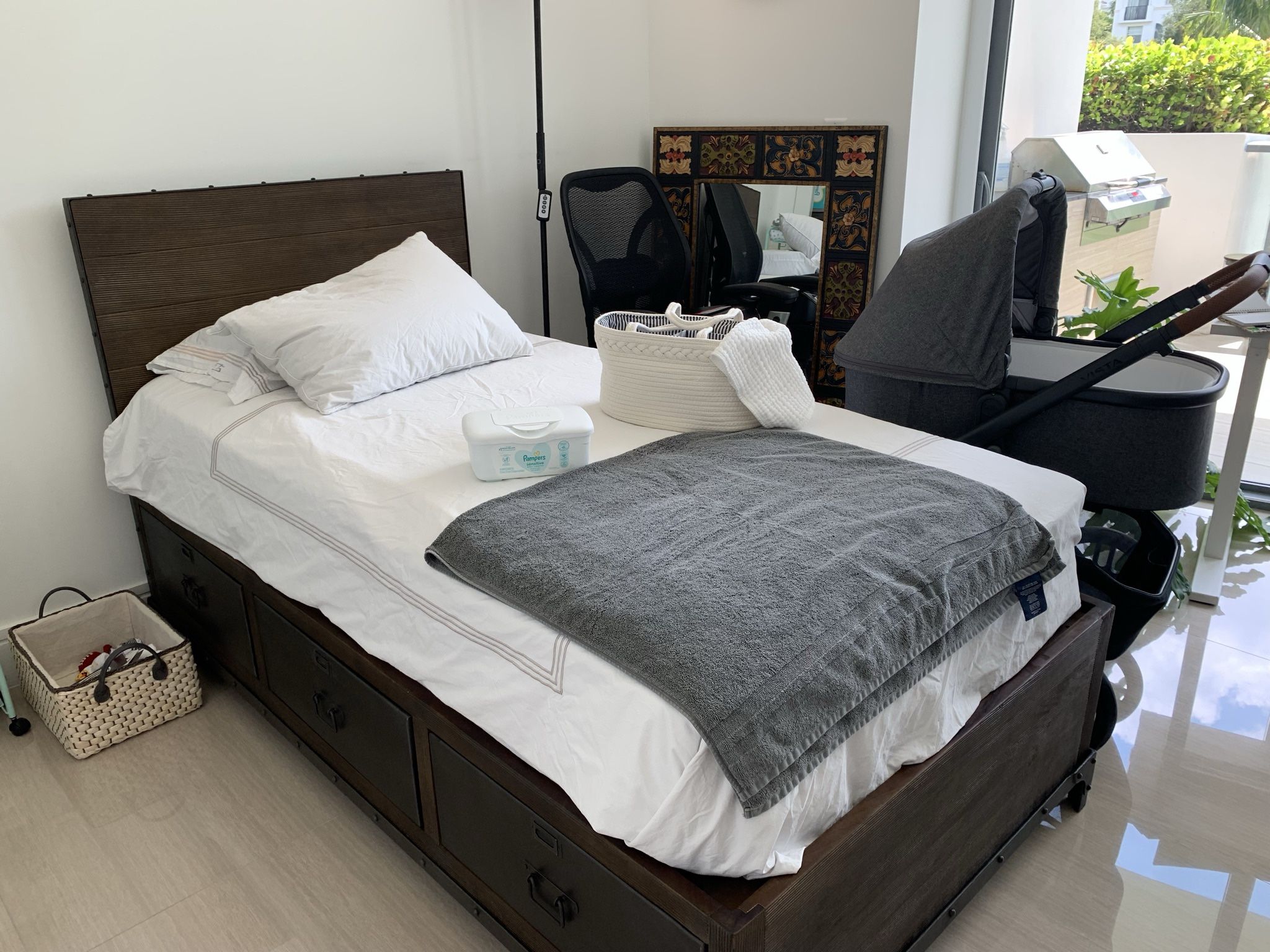 INDUSTRIAL LOCKER STORAGE TWIN BED RH RESTORATION HARDWARE