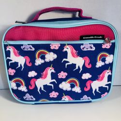 Crocodile Creek Unicorn Lunch Bag- Insulated With Mesh Pocket On The Back