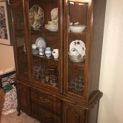 Antique China Cabinet ! 40 Yrs Old And Almost Perfect