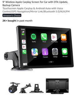 9" Wireless Apple CarPlay & Android Auto Screen