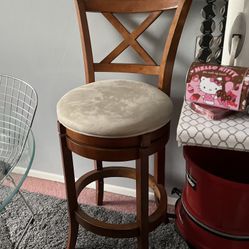 Set Of 4 Counter Height Swivel Bar Stools Chairs 